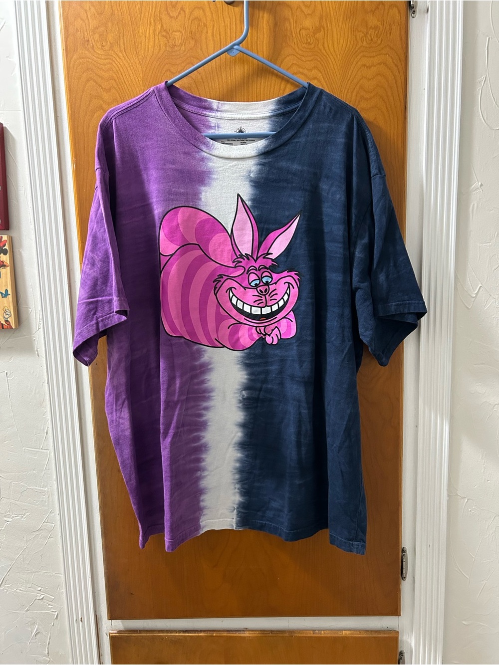 Disney Parks Tie-Dye Purple & Navy Cheshire Cat Graphic Tee